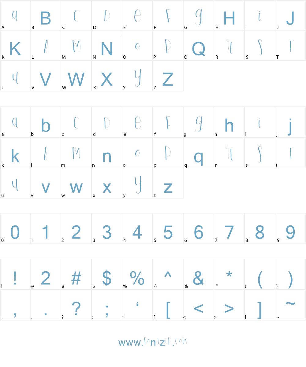 Playful Script Demo Font Character